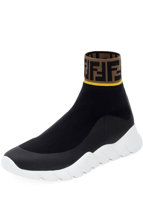 men's fendi mania reloaded ff sock sneakers